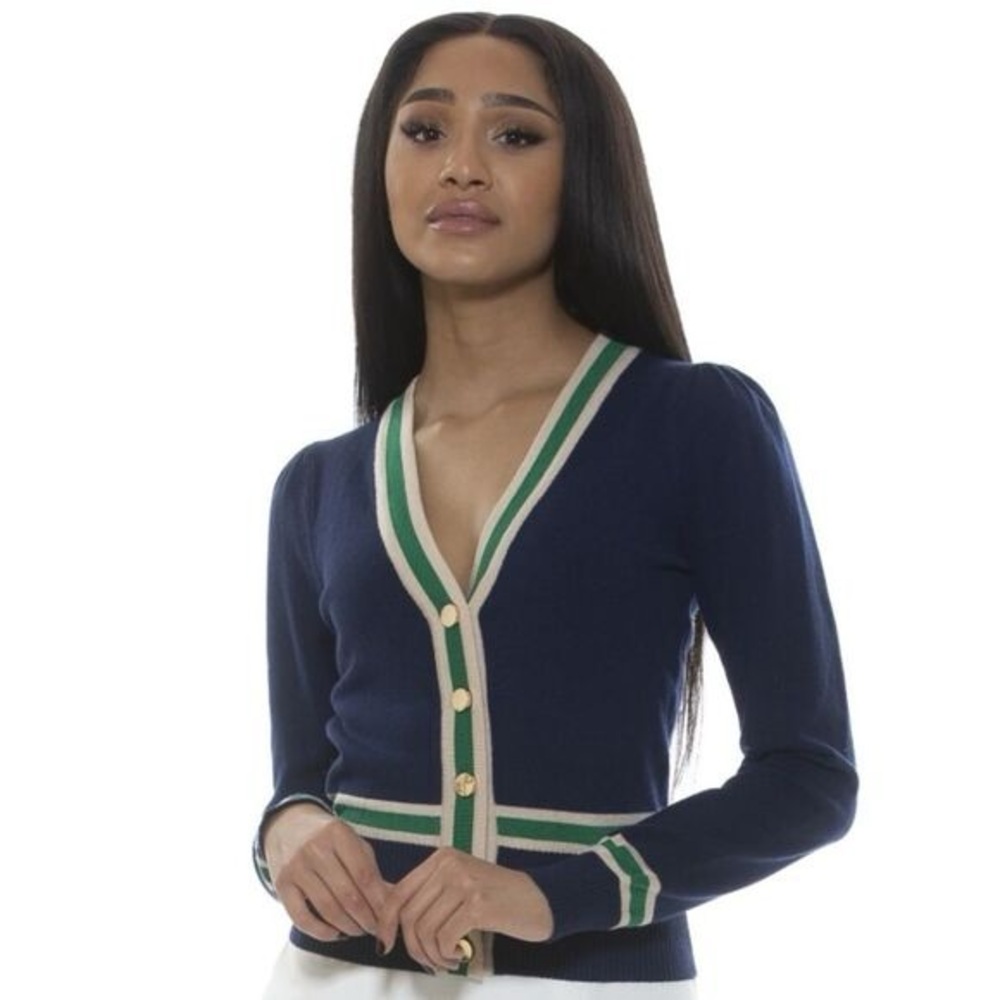 Alexia Admor Contrast Trim Cardigan